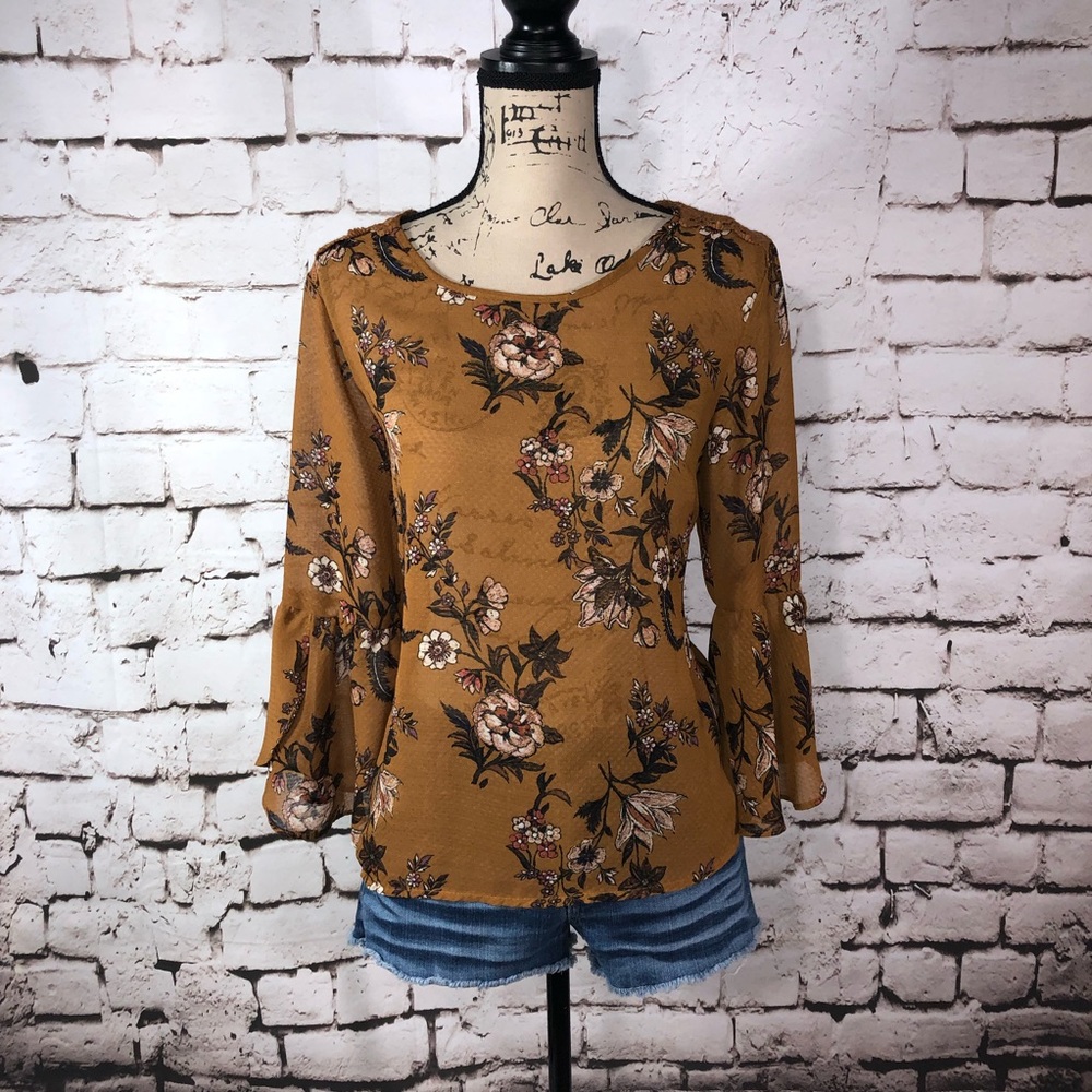 Rewind Burnt Orange Boho Blouse